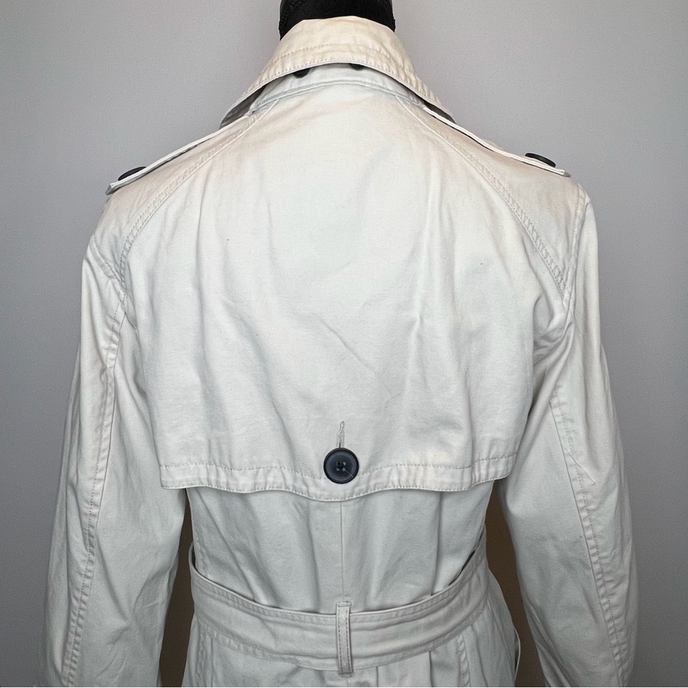 GAP Ivory Trench Coat - Size Large - Picture 2 of 8